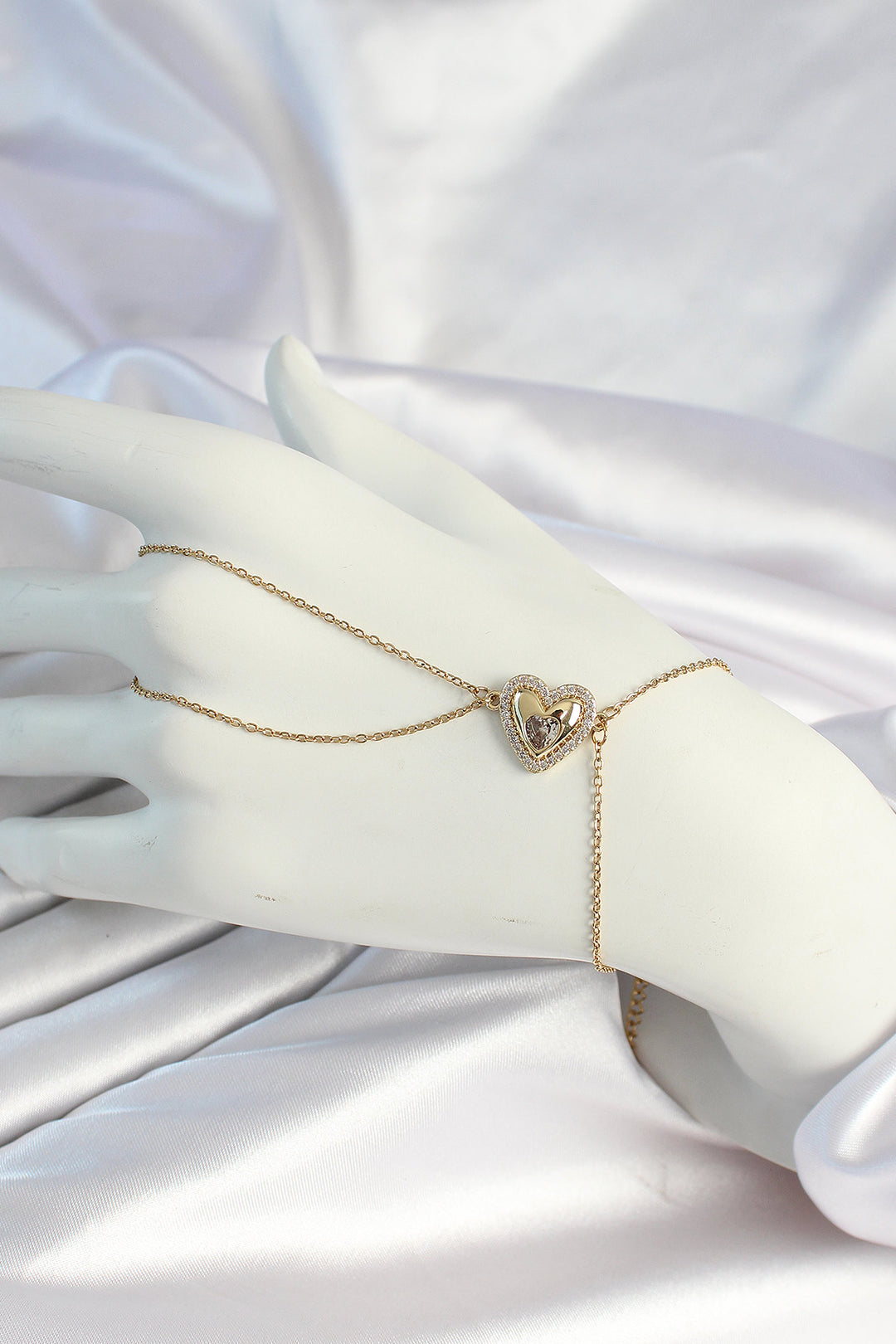 EBJ 316L Steel Chain Gold Color Heart Shaped Şahmeran Figure - Cerveteri