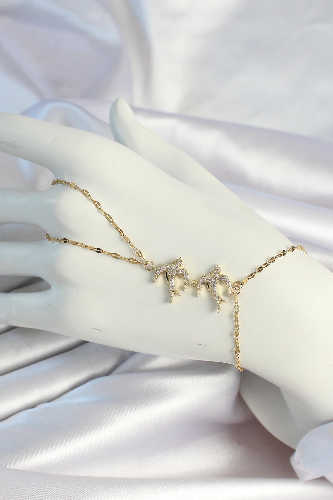 EBJ 316L Steel Chain Gold Color Bird Figure Şahmeran - Chelsea