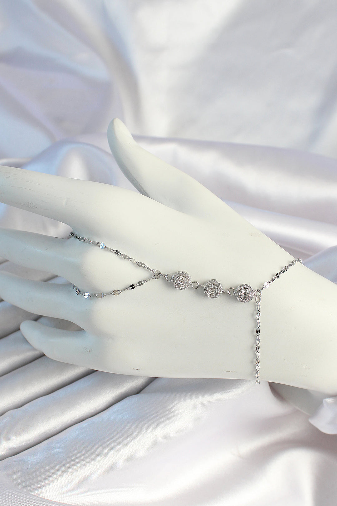 EBJ 316L Stainless Steel Chain Silver Color Baguette Zircon Stone Şahmeran - Almere