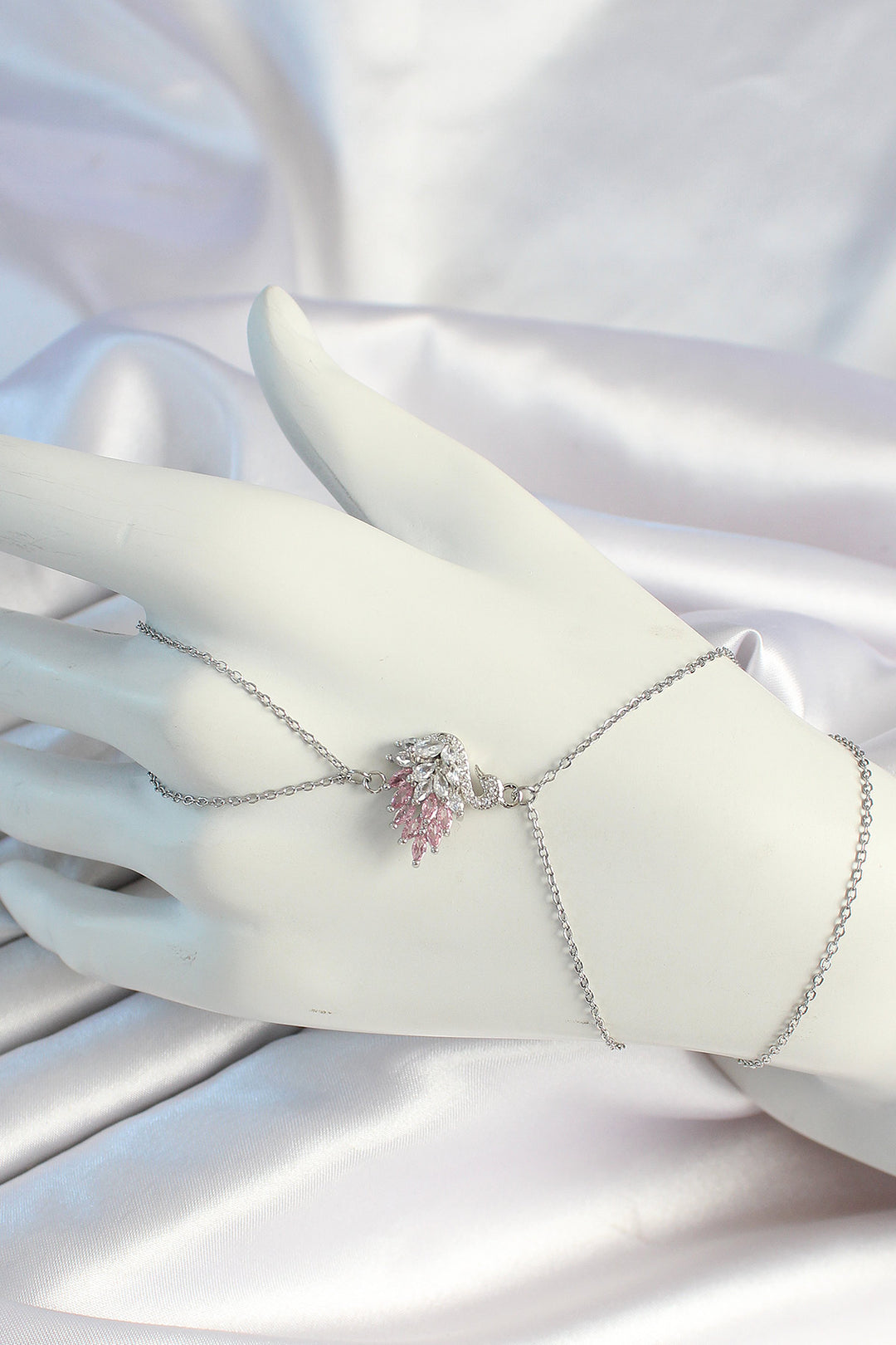 EBJ 316L Steel Chain Silver Swan Serpent with Zircon Stone - Cornwall