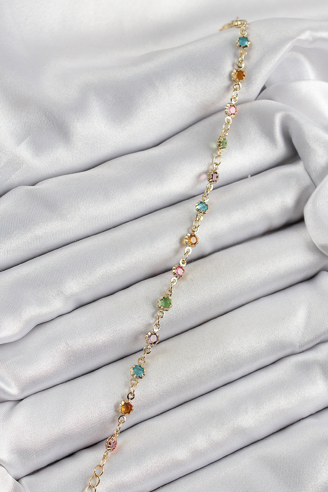 EBJ Rice Gold Color Mixed Color Zircon Stone Women's Bracelet - Huber Heights