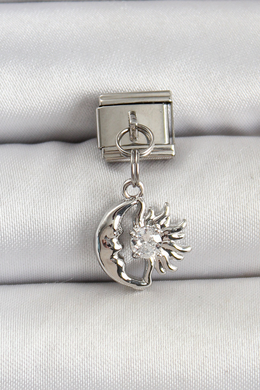 EBJ 316L Stainless Steel Silver Color Moon and Sun Design Nomination Charm - Golden Glades