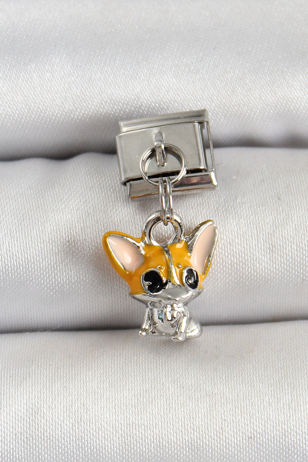 EBJ 316L Steel Silver Color Chihuahua Dog Model Nomination Charm - Plauen