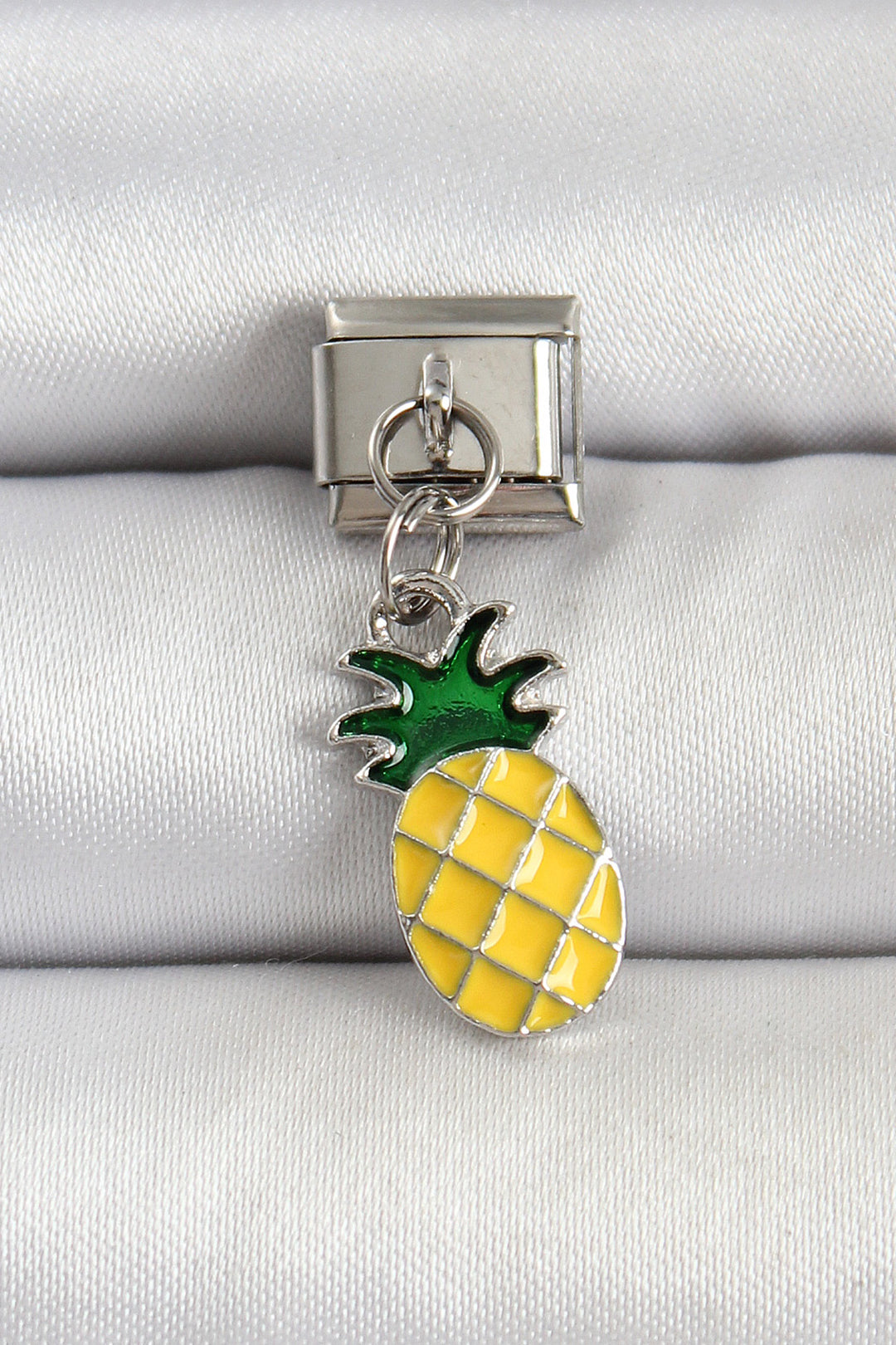 EBJ 316L Stainless Steel Silver Color Pineapple Model Nomination Charm - Piacenza