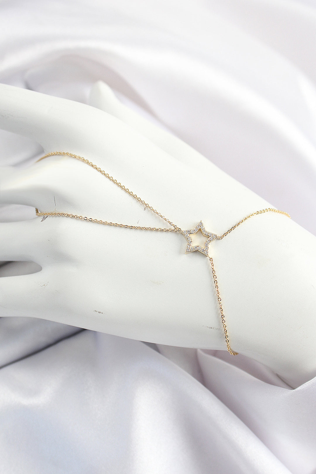 EBJ Rice Gold Color Star Model Şahmeran with Zircon Stone - Drogheda