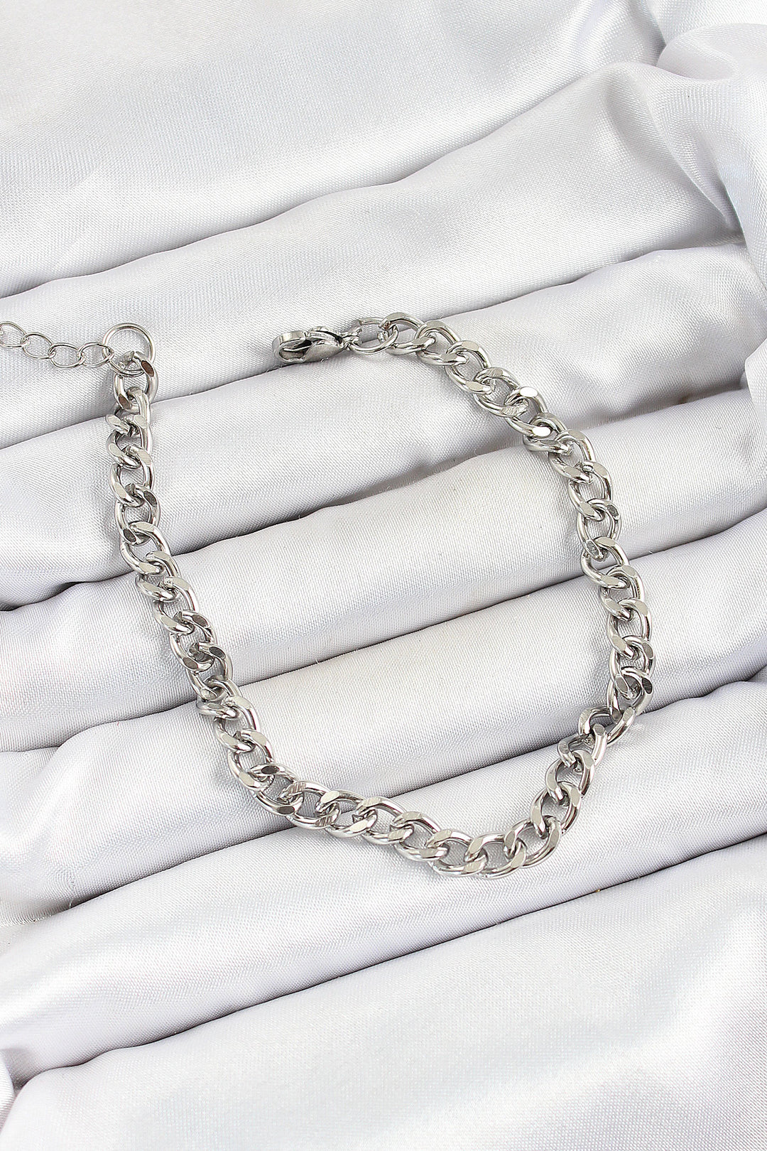 EBJ 316L Steel Silver Color Chain Men's Bracelet - Longview