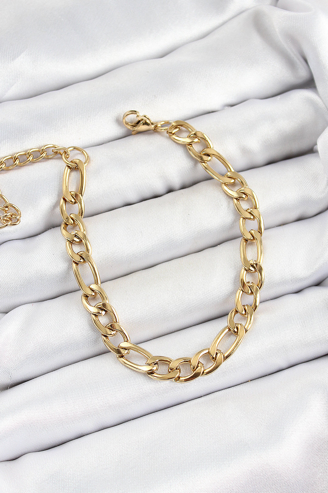 EBJ 316L Steel Gold Color Thick Chain Men's Bracelet - Tuckahoe