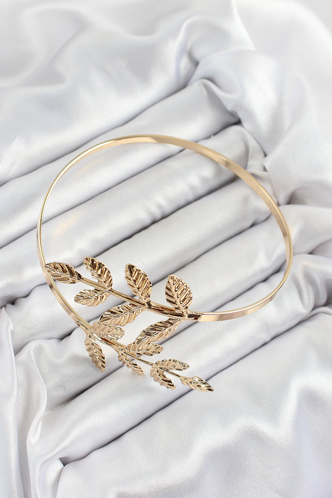 EBJ Rice Leaf Pattern Gold Color Women's Arm Bracelet - Gelsenkirchen