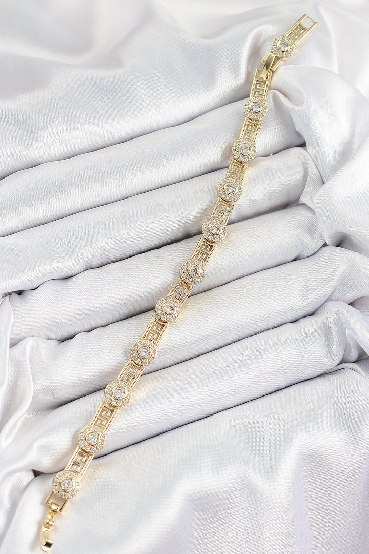 EBJ Rice Grain Greg Model Zircon Stone Gold Color VIP Series Women's Bracelet - Roeselare