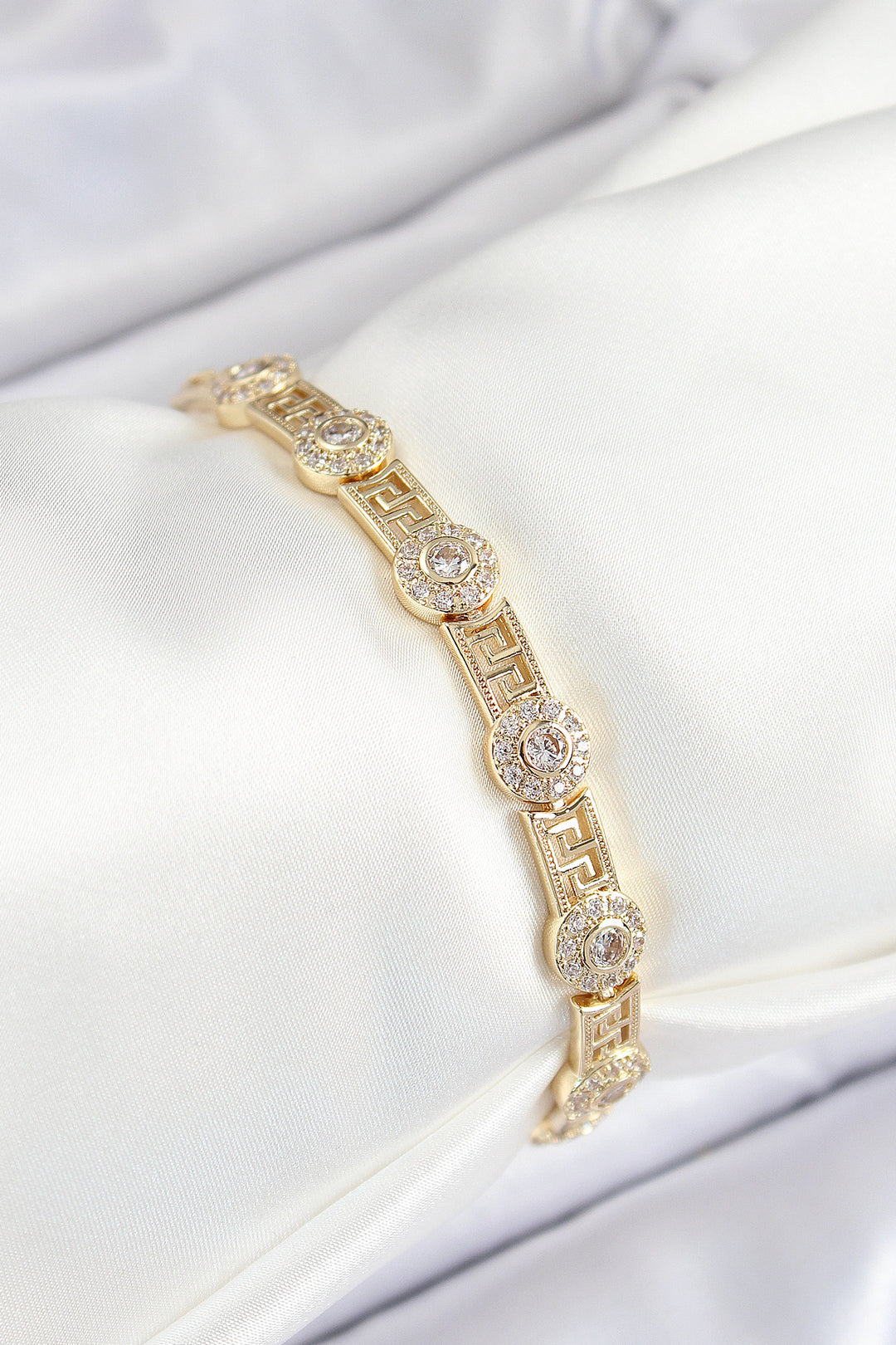 EBJ Rice Grain Greg Model Zircon Stone Gold Color VIP Series Women's Bracelet - Roeselare
