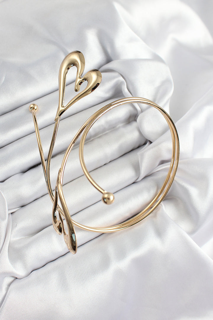 EBJ Rice Heart Model Gold Color Women's Arm Bracelet - Fair Oaks