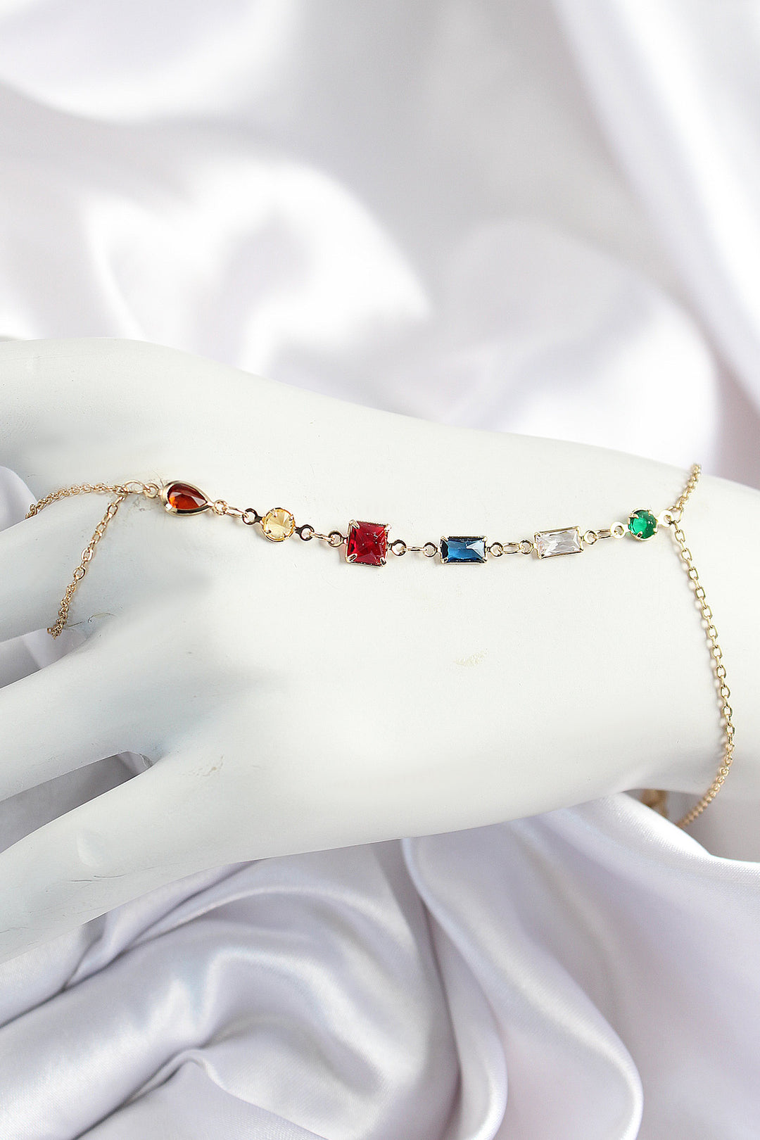 EBJ Y Model Gold Color Women's Şahmeran with Rice Colored Zircon Stone - Eugene