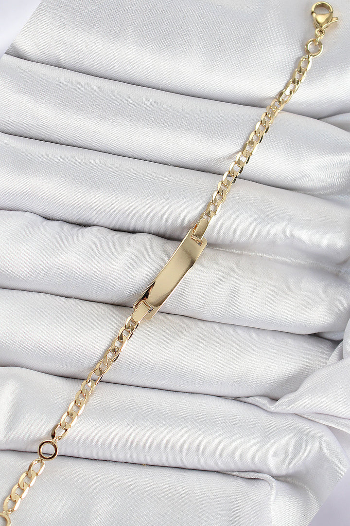 EBJ Rice Rectangle Model Gold Color Xuping Baby Bracelet - Kamen