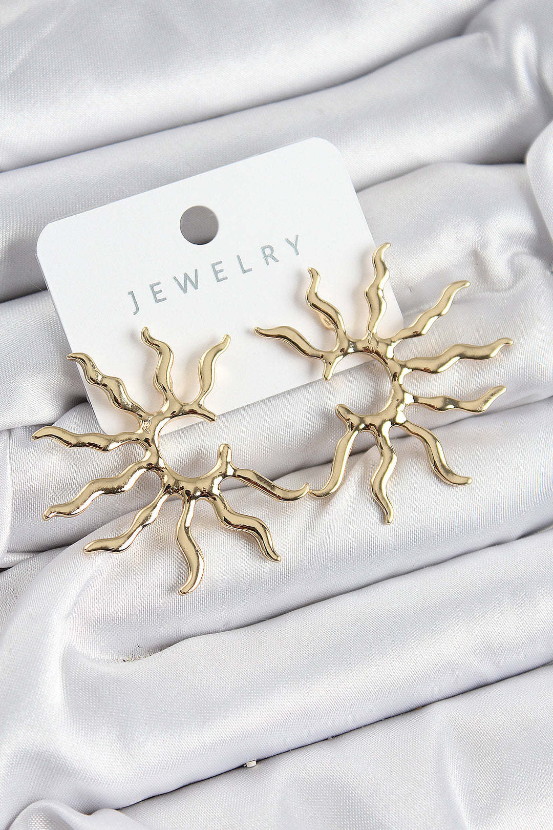 EBJ Rice Sun Model Gold Color Women's Earrings - Viladecáns