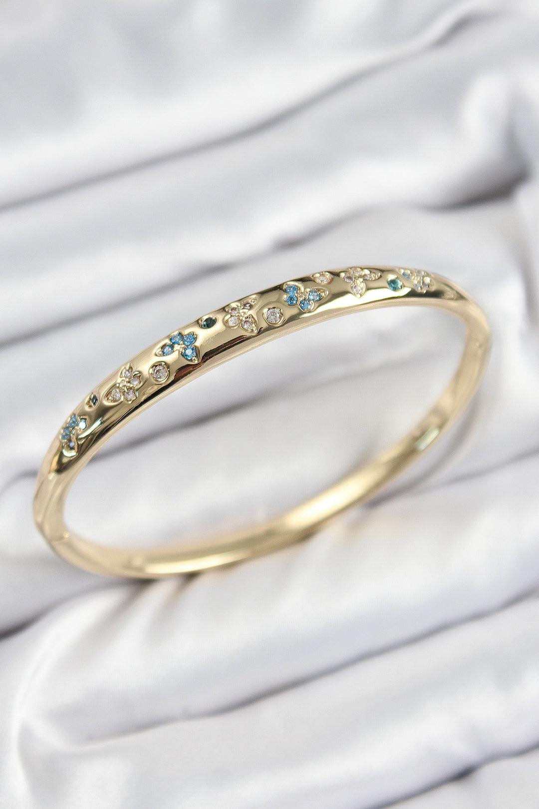 EBJ Rice Zircon Stone Butterfly Model Gold Color Women's Bracelet - Randolph