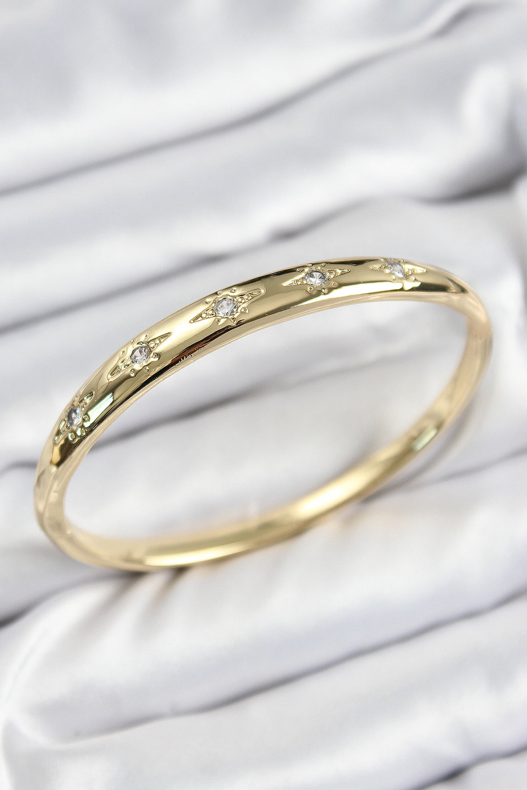 EBJ Rice Zircon Stone Polaris Model Gold Color Women's Cuff - West Valley City