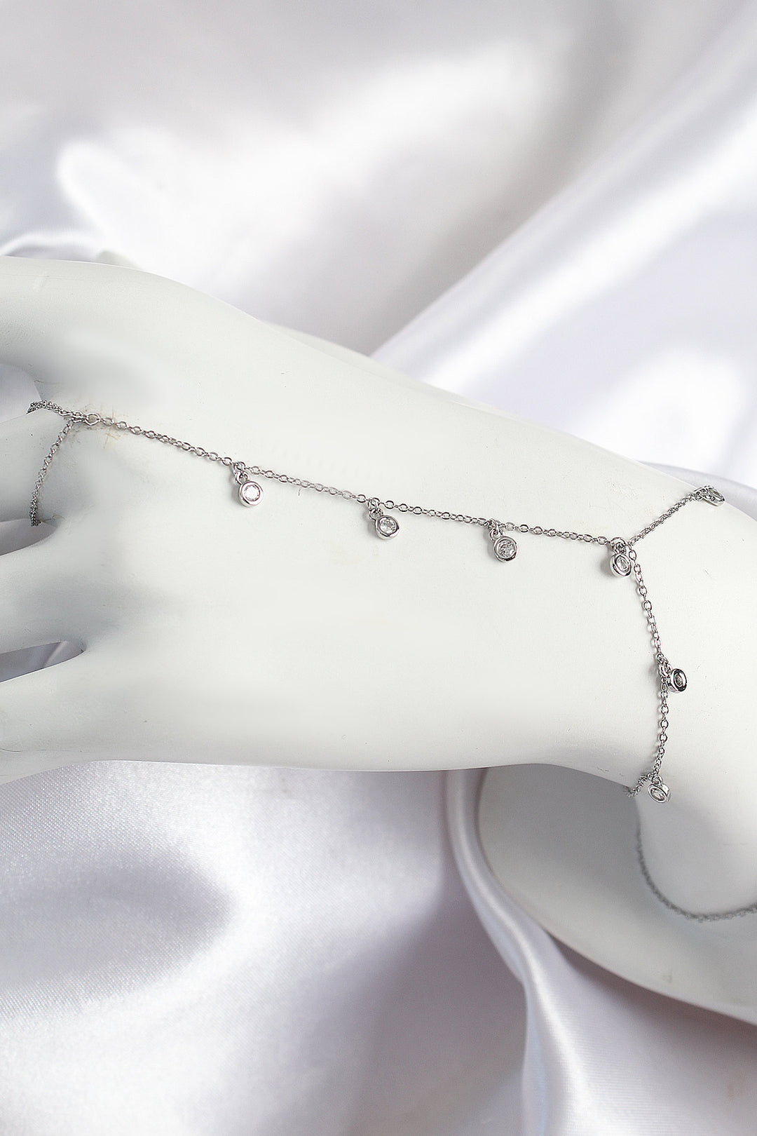 EBJ Rice Zircon Stone Pendant Model Silver Color Women's Şahmeran - Francavilla Fontana