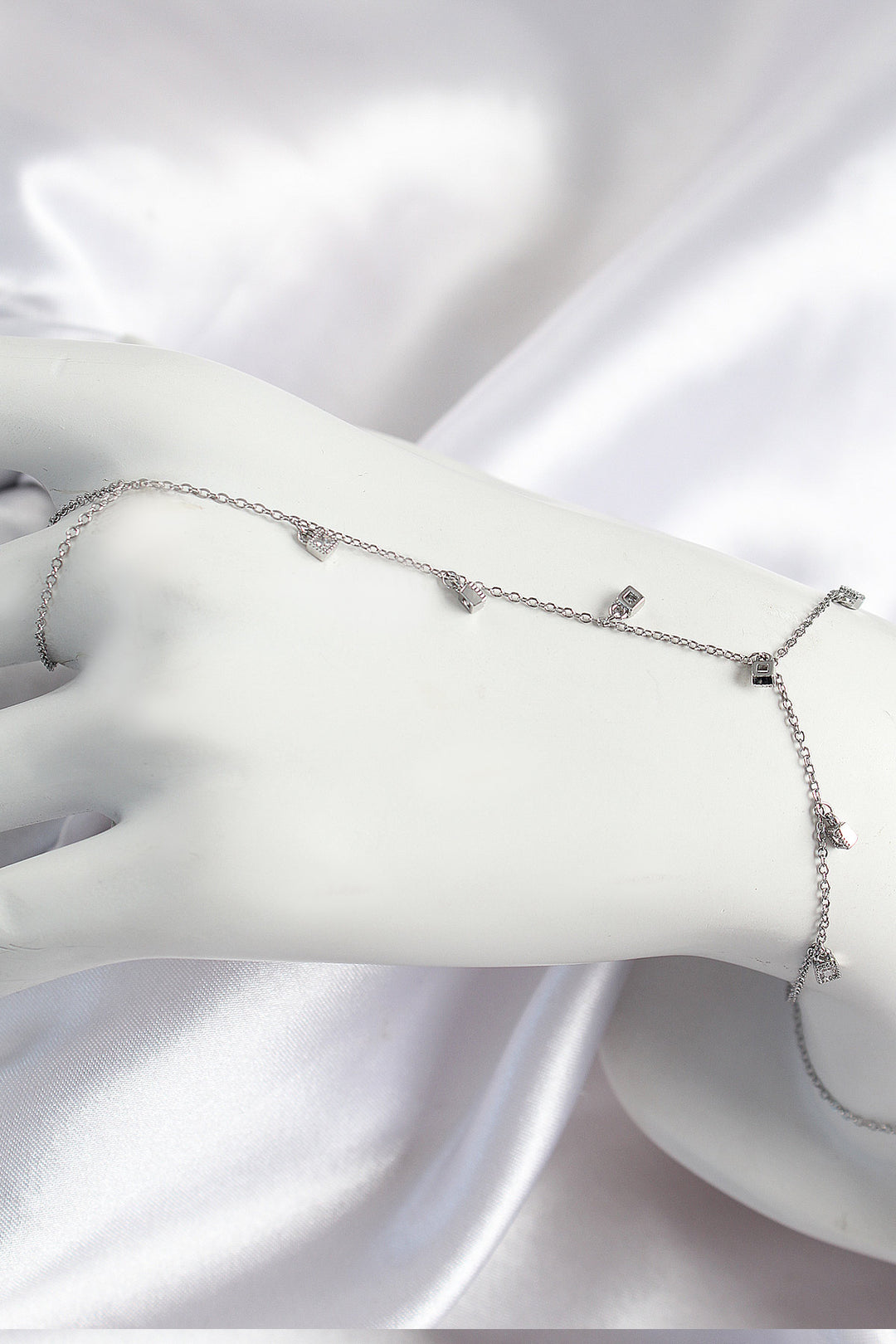 EBJ Rice Zircon Stone Dangle Model Silver Color Women's Şahmeran - Iesi