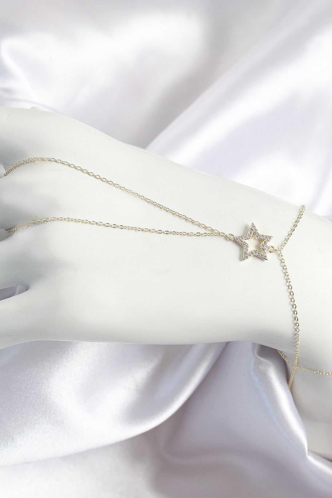 EBJ Rice Zircon Stone Star Model Gold Color Women's Şahmeran - Leonberg