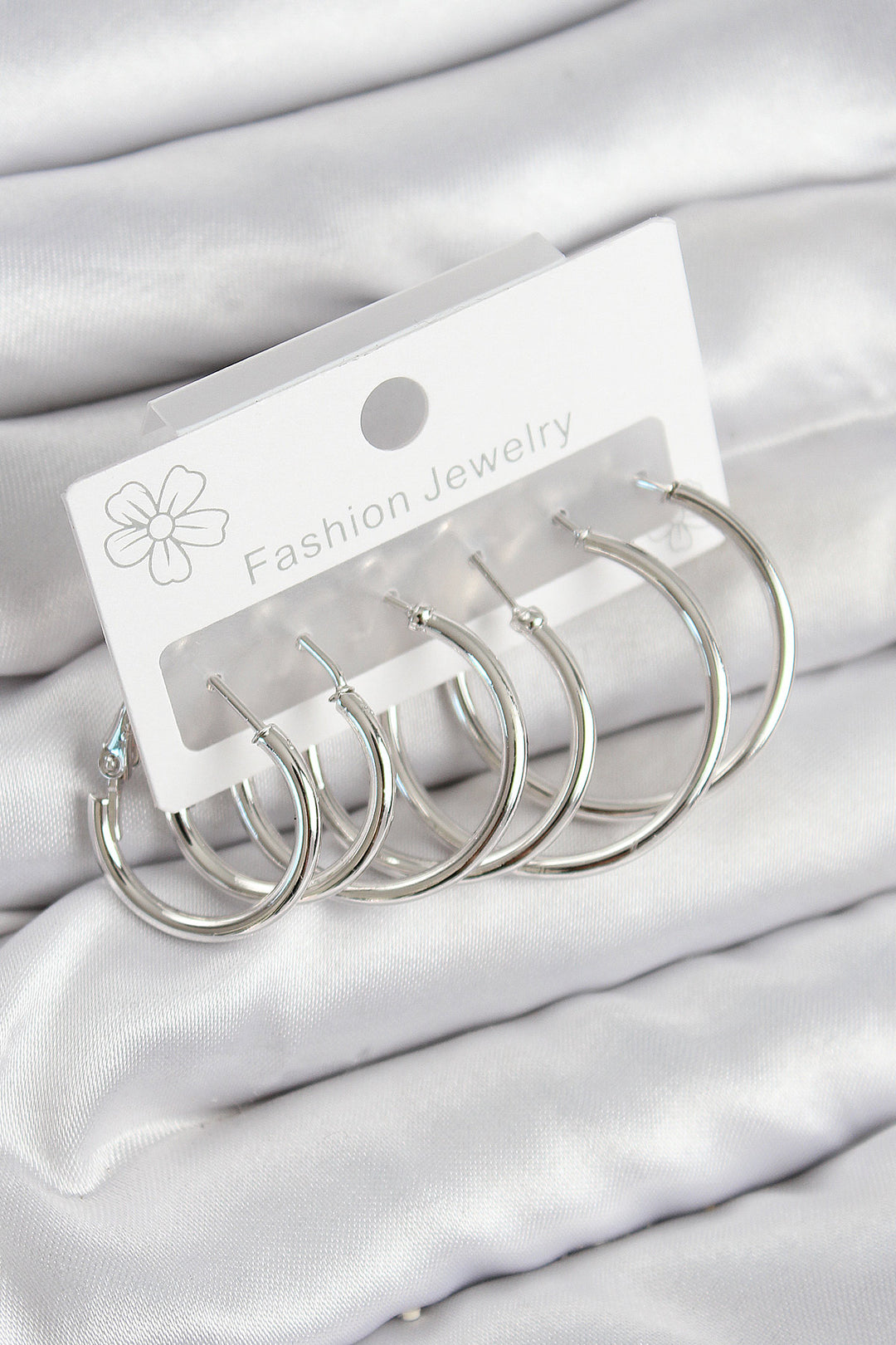 EBJ Rice Ring Model Silver Color Women's Set Earring - Bristol