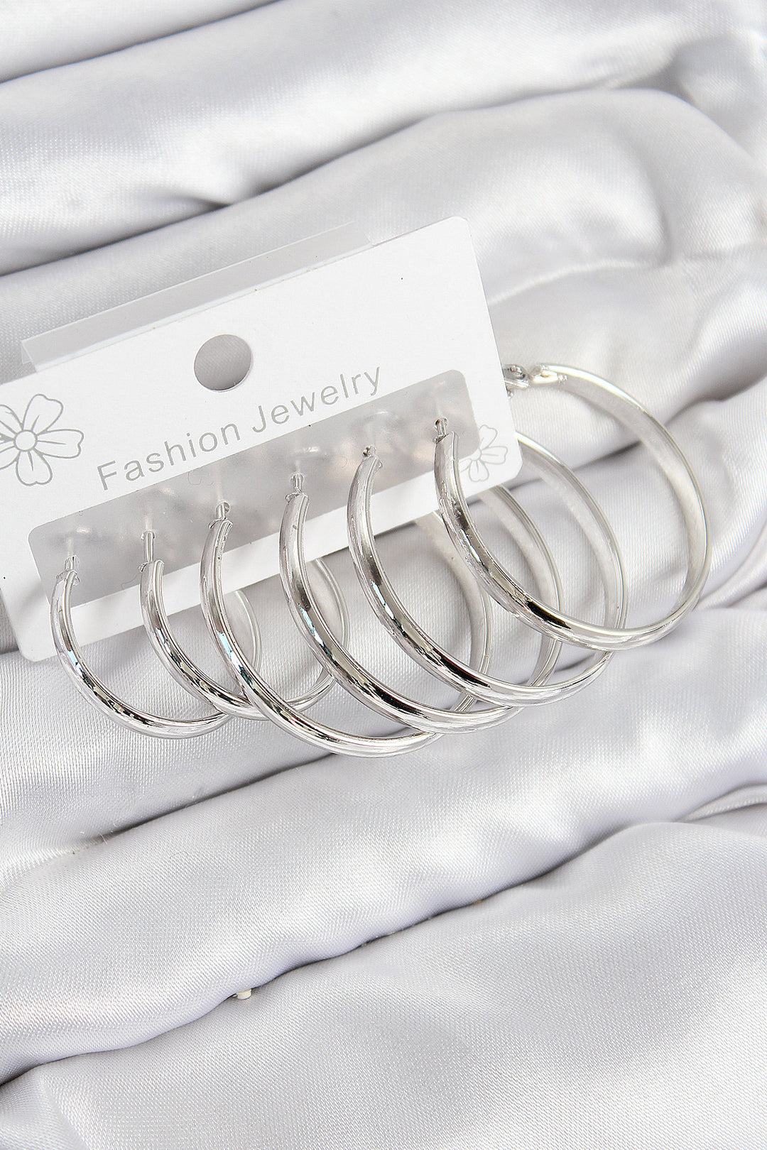 EBJ Rice Ring Model Silver Color Women's Set Earrings - El Puerto de Santa María