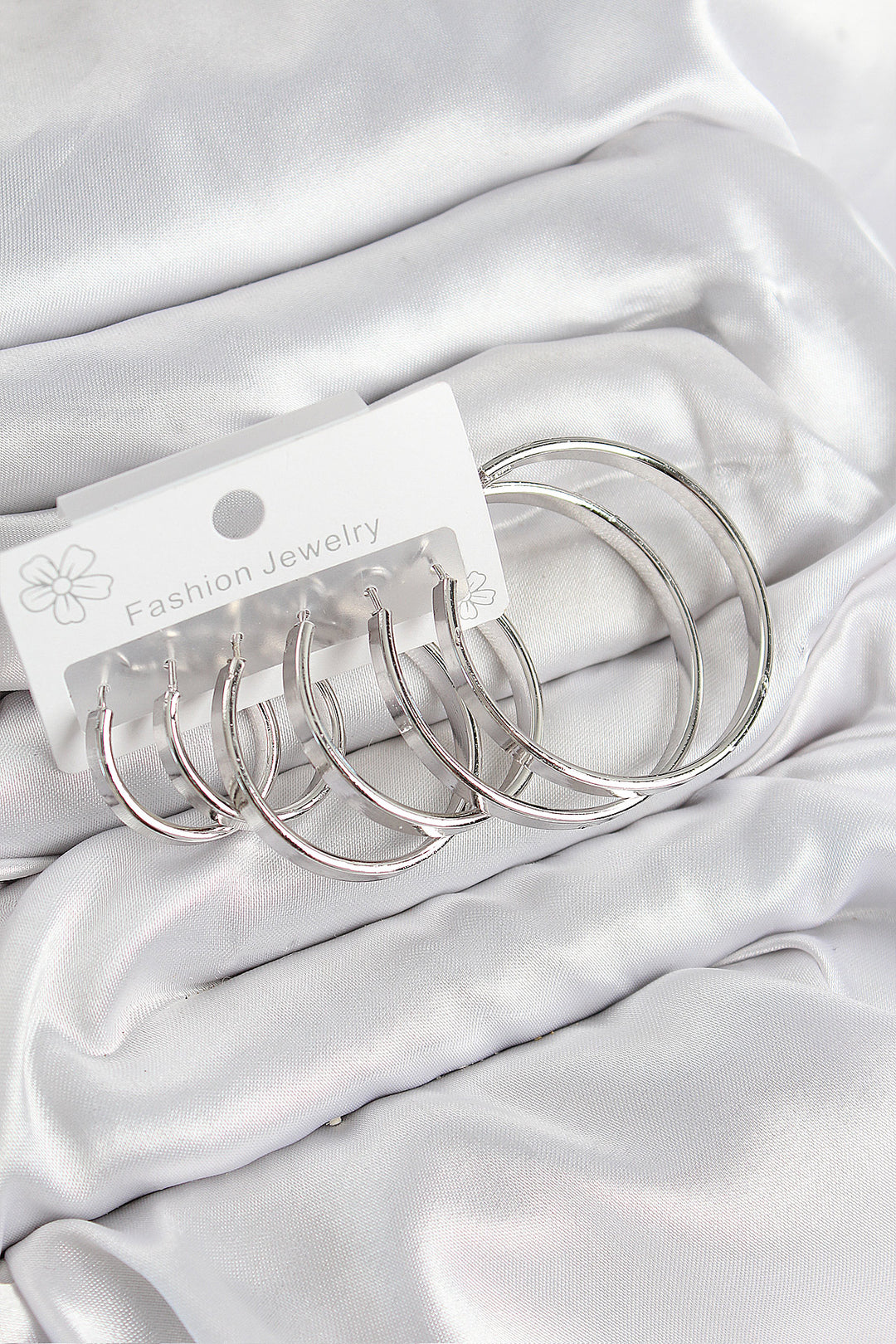 EBJ Rice Ring Model Silver Color Women's Set Earrings - Newport Beach