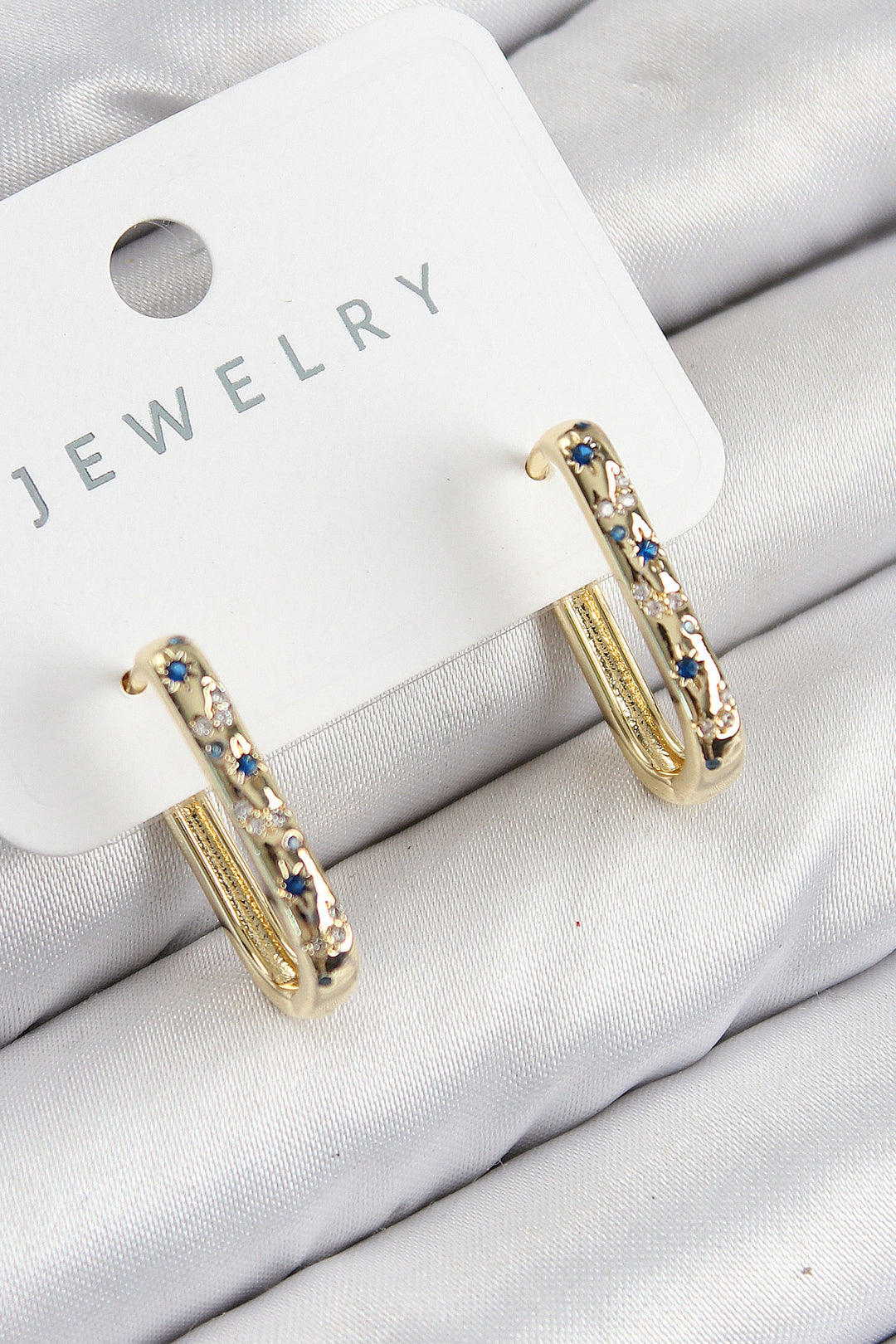 EBJ Rice Zircon Stone Flower Pattern Model Gold Color Women's Earring - Albano Laziale