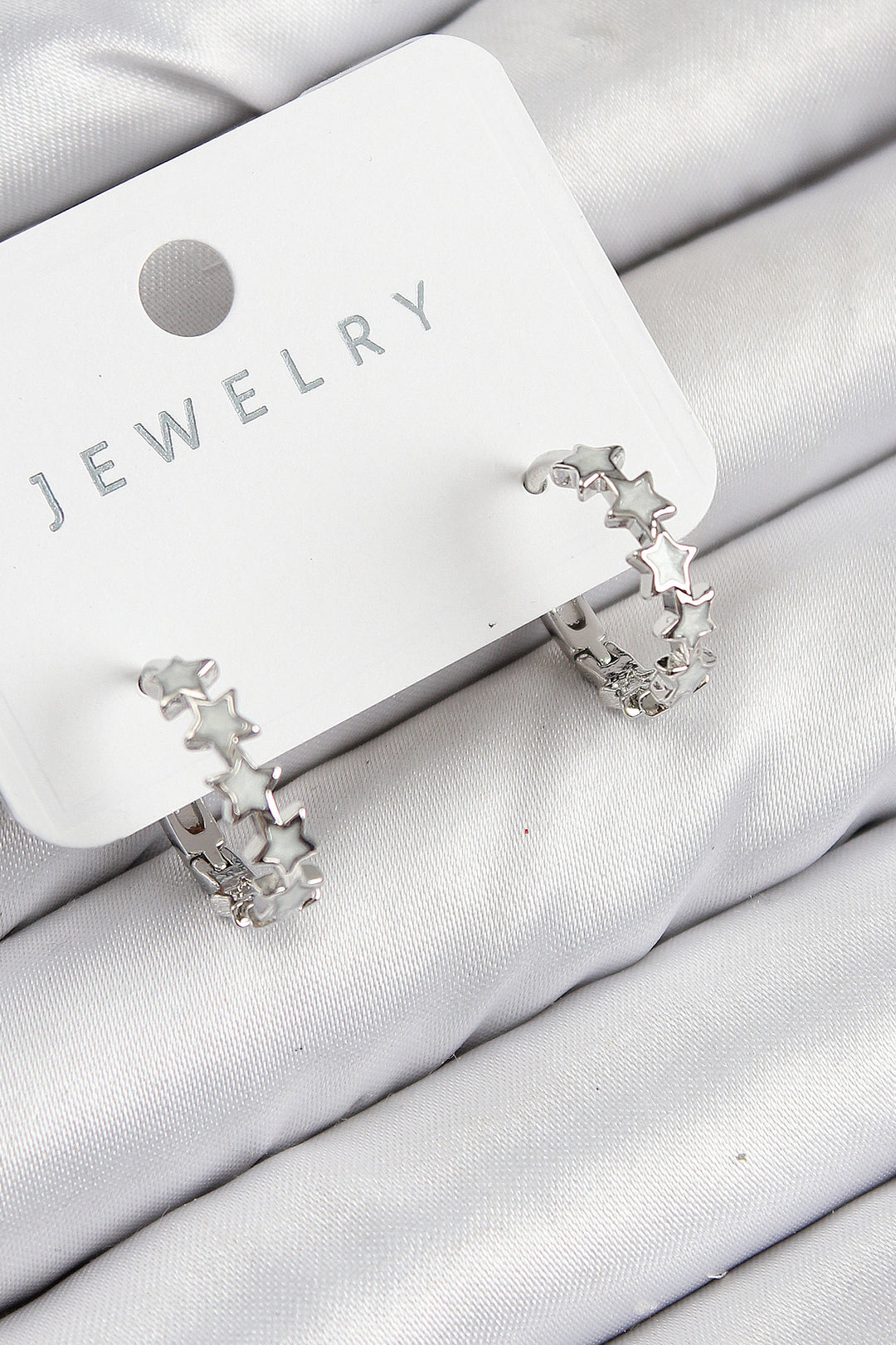 EBJ Rice Zircon Stone Star Model Silver Color Women's Earrings - High Wycombe