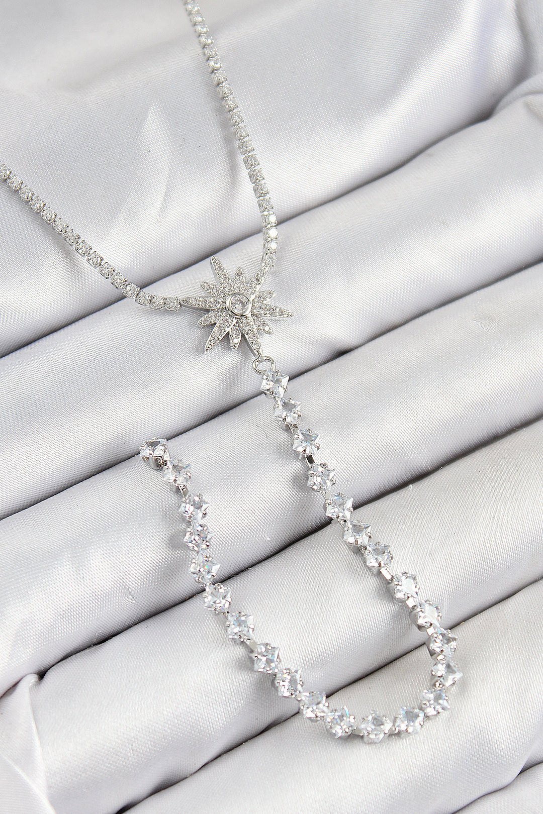 EBJ Rice Zircon Stone Polaris Model Gold Color Y Necklace - Spokane
