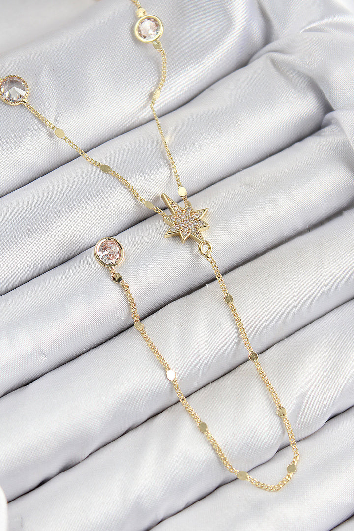 EBJ Rice Zircon Stone Polaris Model Gold Color Y Necklace - Tizayuca