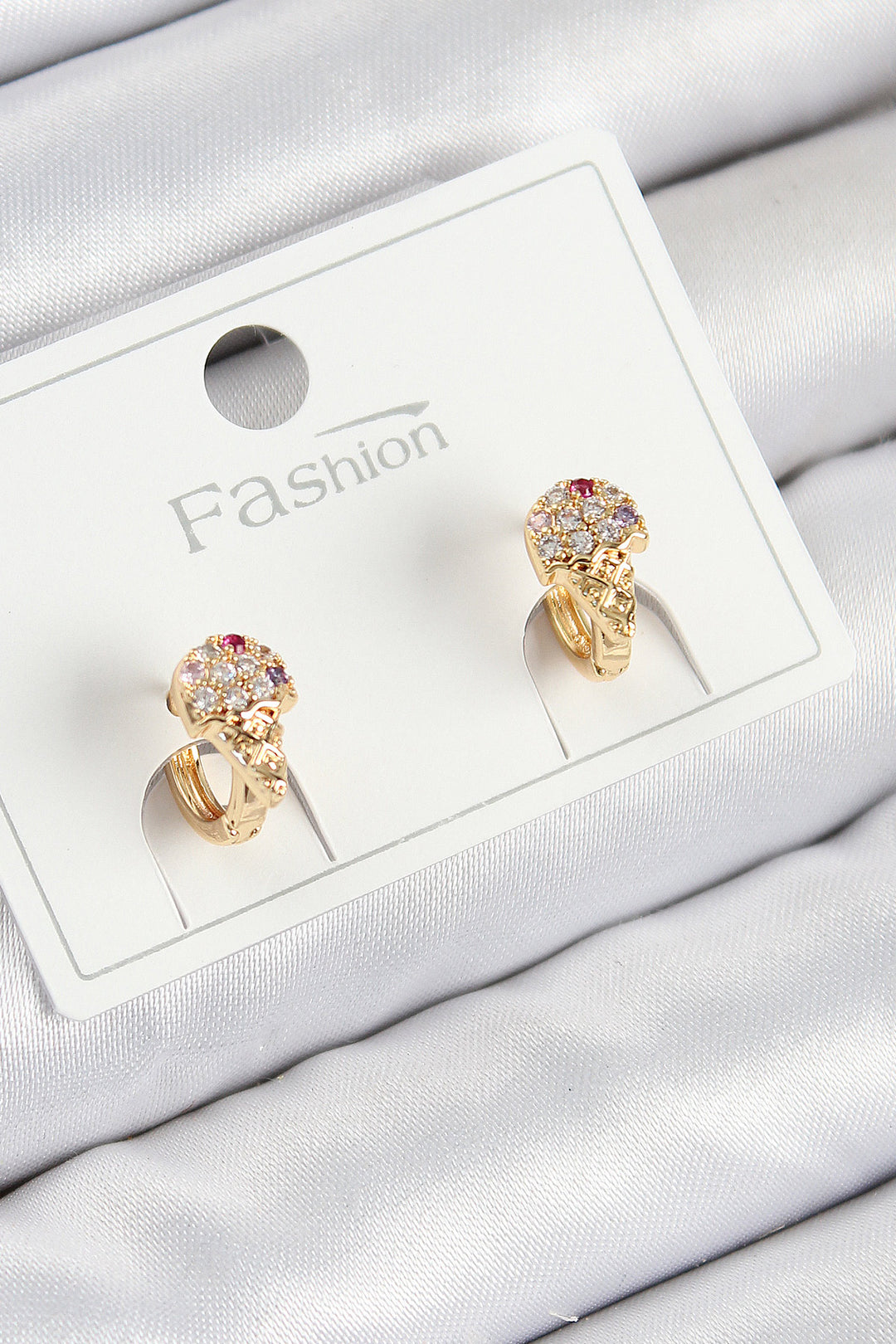 EBJ Rice Zircon Stone Ice Cream Model Gold Color Children's Earring - Svitlovodsk
