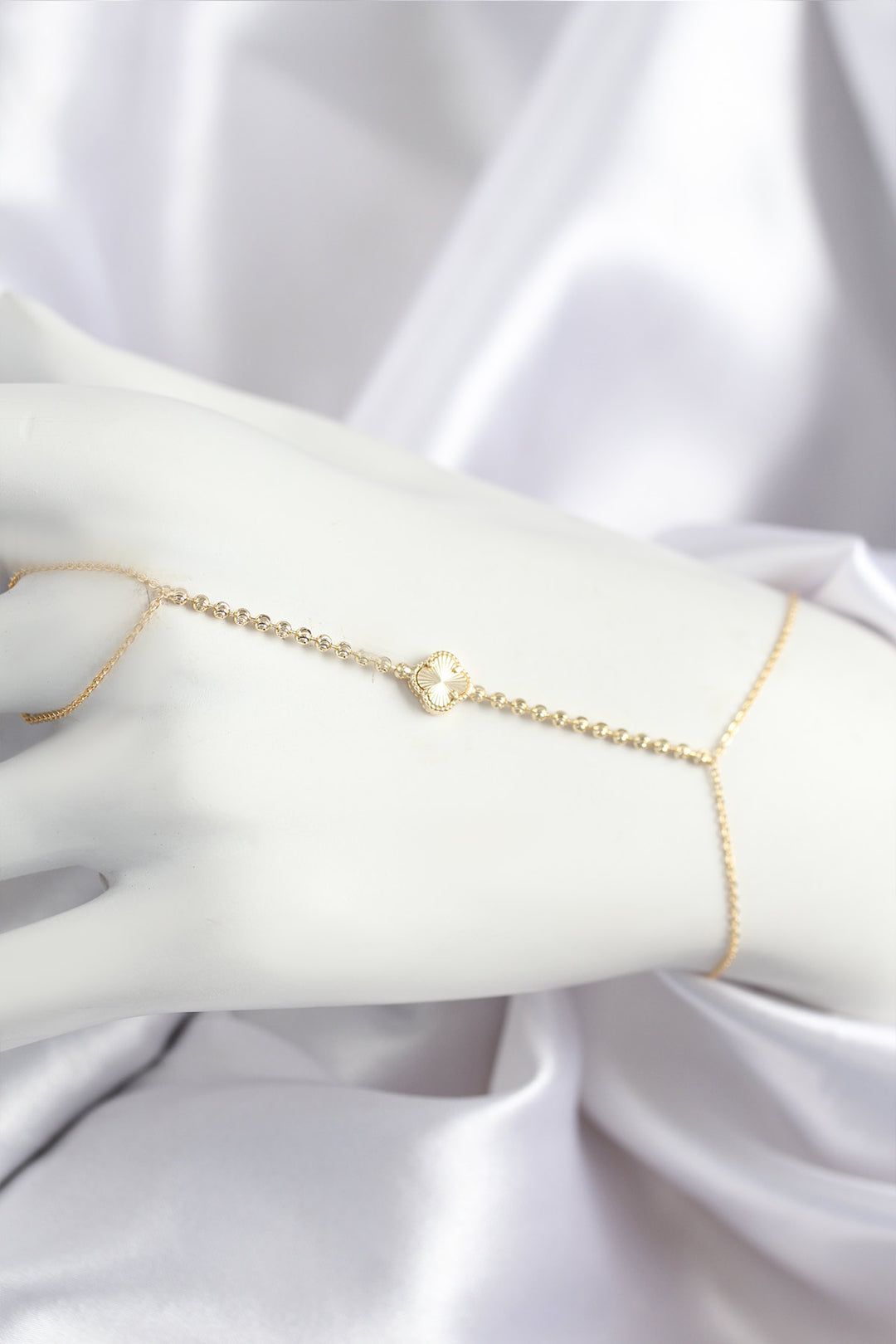 EBJ Rice Zircon Stone Clover Model Gold Color Şahmeran - Hilton Head Island