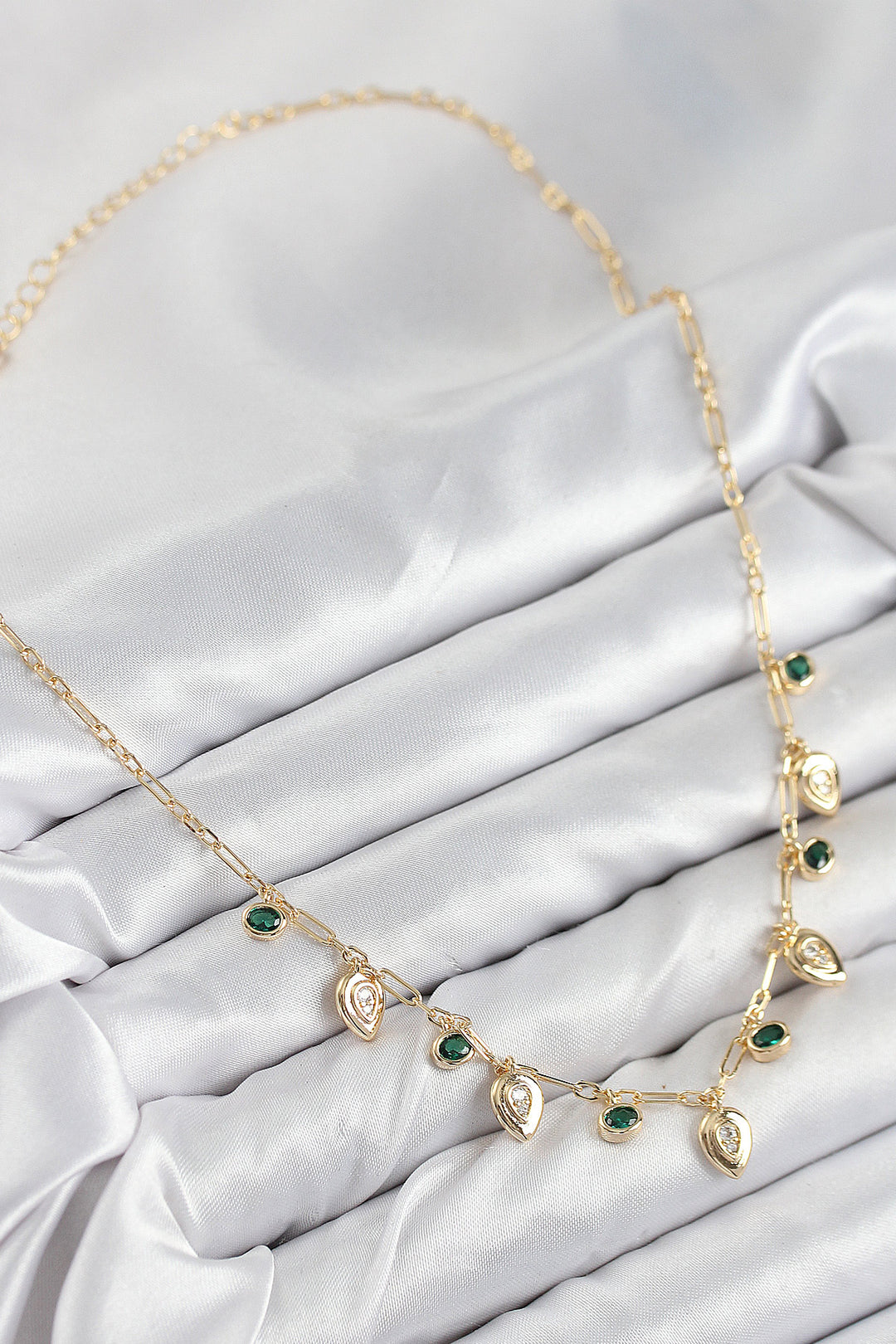 EBJ Rice Zircon Stone Pendant Drop Model Gold Color Women's Necklace - Göppingen