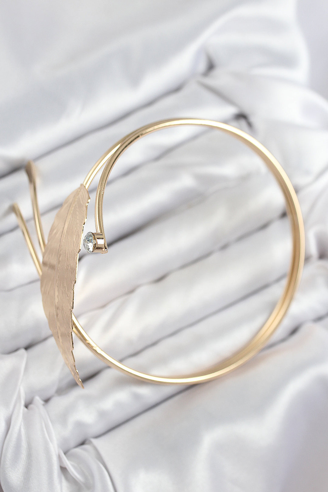 EBJ Rice Leaf Pattern Gold Color Women's Arm Bracelet - Warner Robins