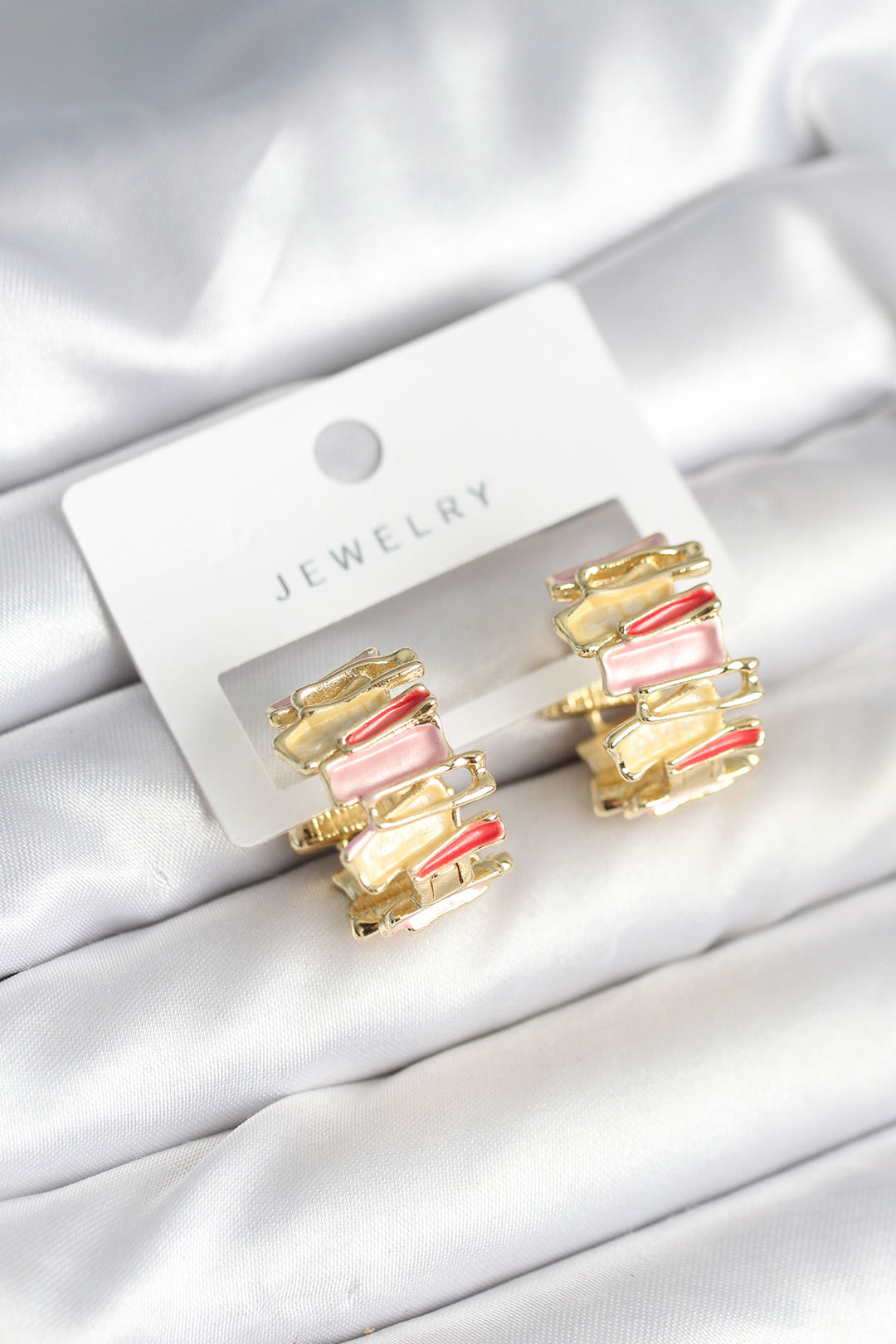 EBJ Mineli Mixed Color Gold Brass Women's Earrings - Inca