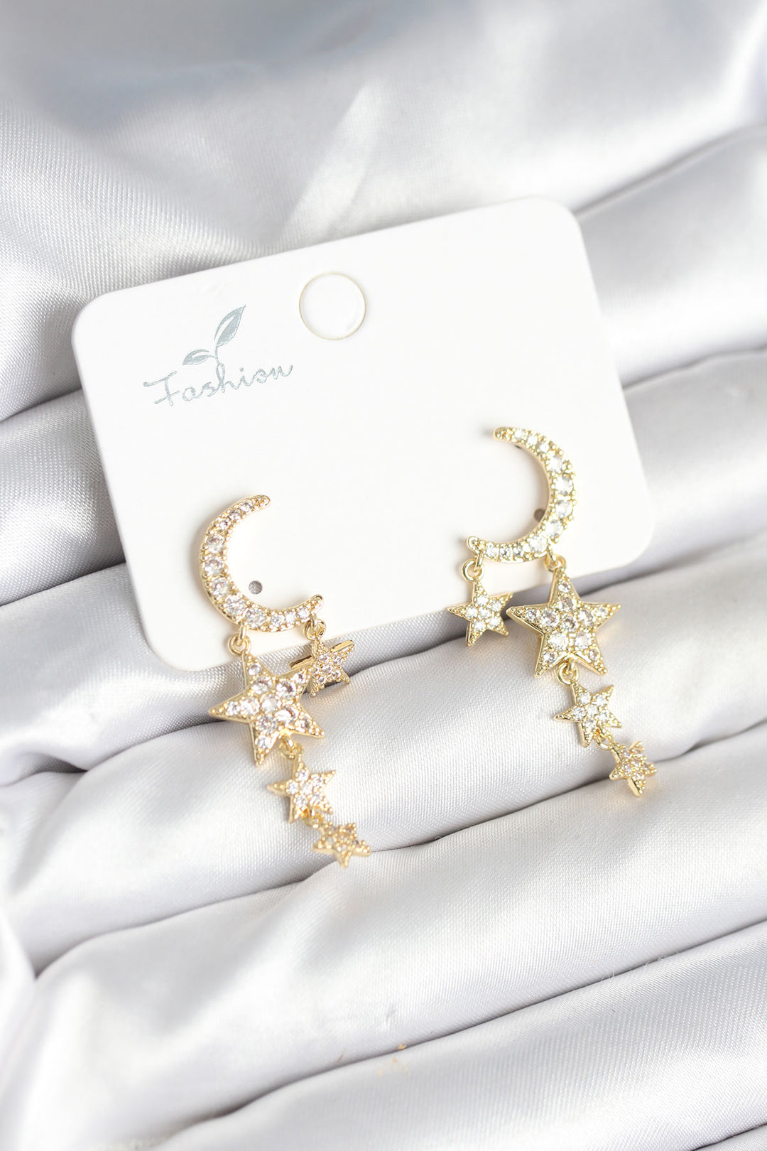 EBJ Moon and Star Model Gold Color Brass Women's Earrings - Sorel-Tracy