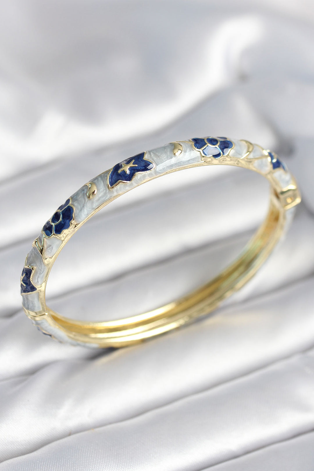 EBJ Blue Color Detailed Enamel Bracelet - North Lauderdale