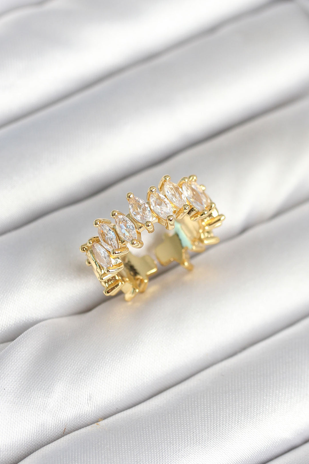 EBJ Rice Barley Baguette Zircon Stone Women's Ring - Tonbridge