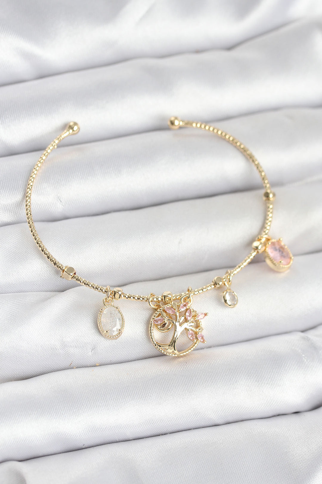 EBJ Tree of Life Charm Gold Color Brass Women's Bracelet - Riverview