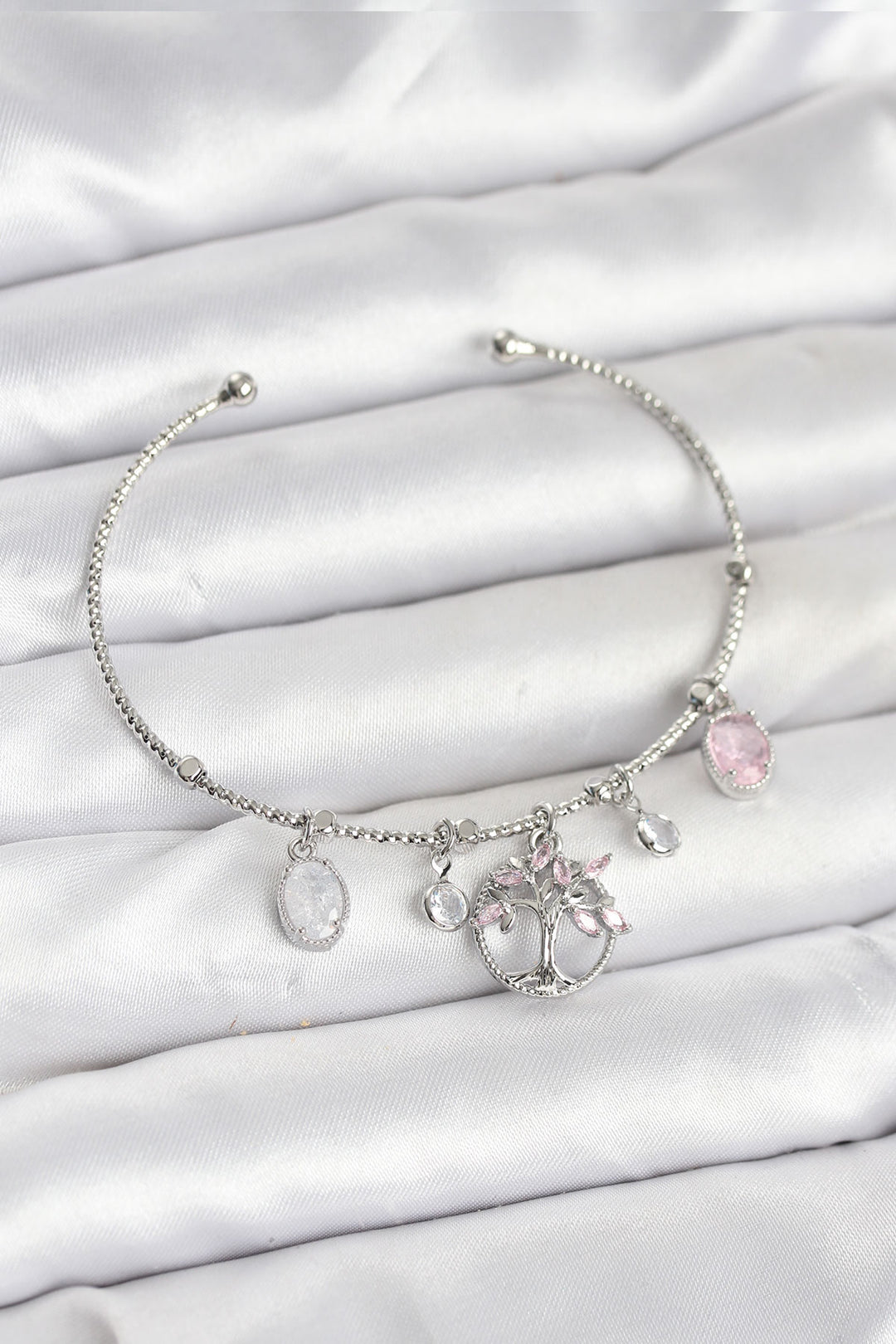 EBJ Tree of Life Charm Silver Color Brass Women's Bracelet - Wilkes-Barre