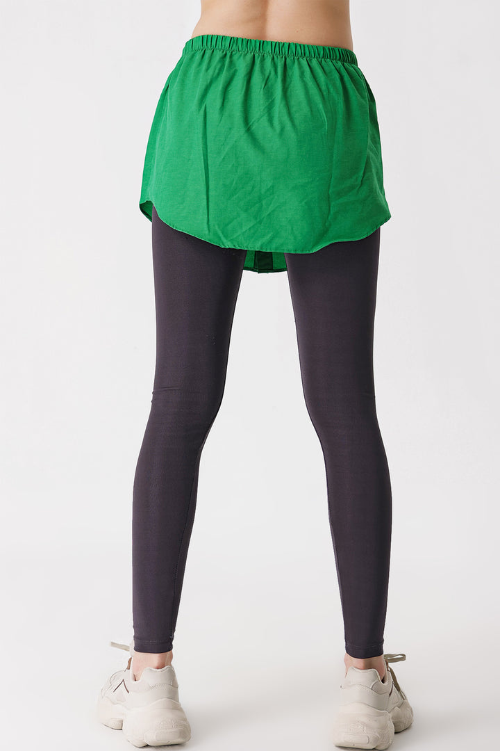 BGD Women Sweatshirt and Sweater Under Shirt Skirt - Green - Avondale