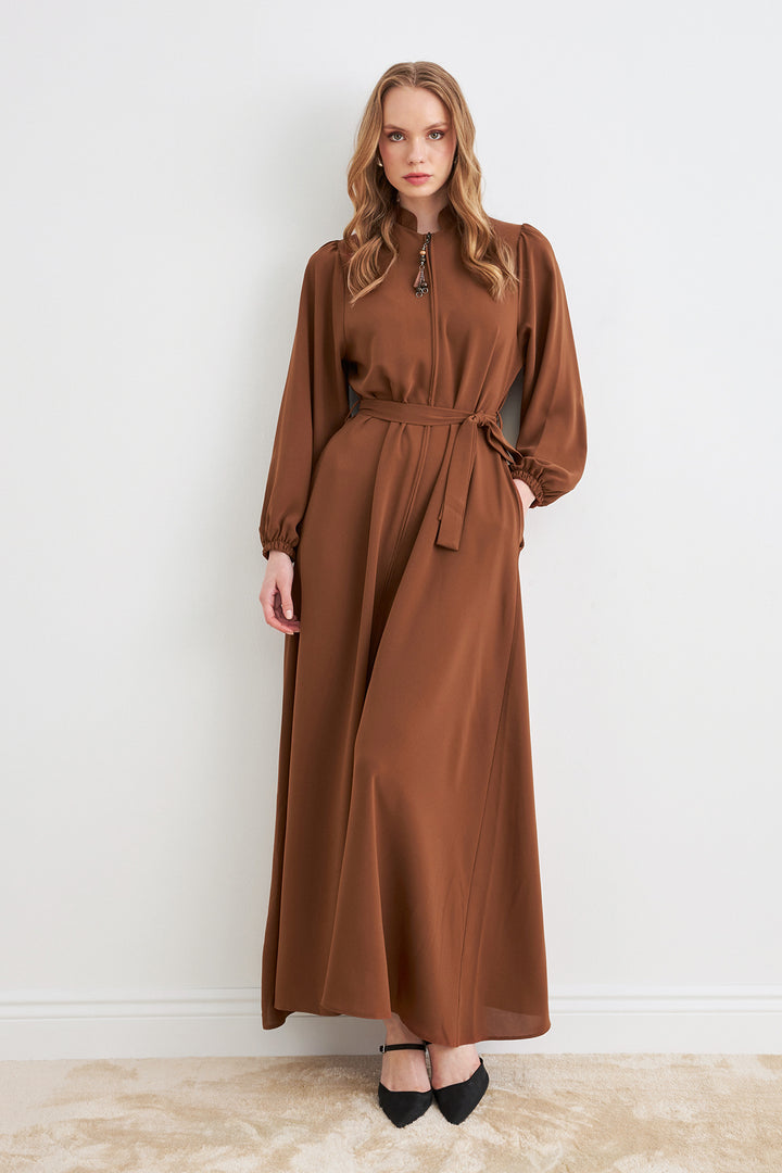 ZRF Women Belted Abaya - Camel - Sint-Niklaas