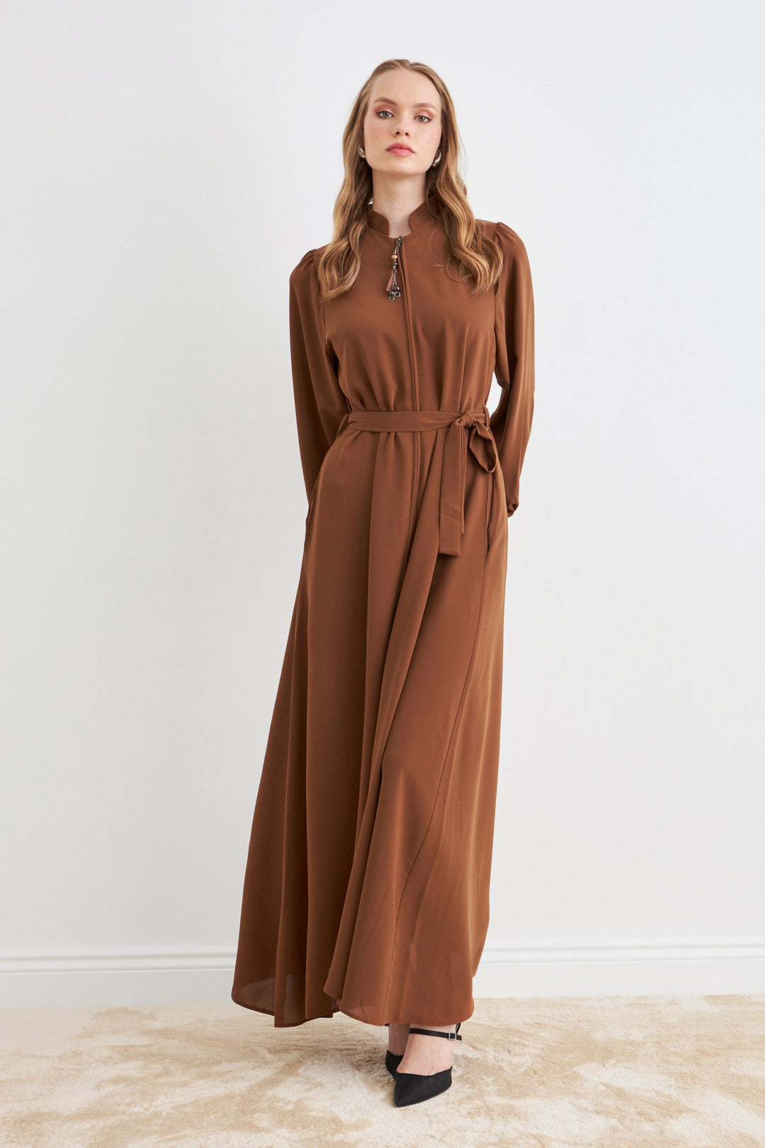 ZRF Women Belted Abaya - Camel - Sint-Niklaas