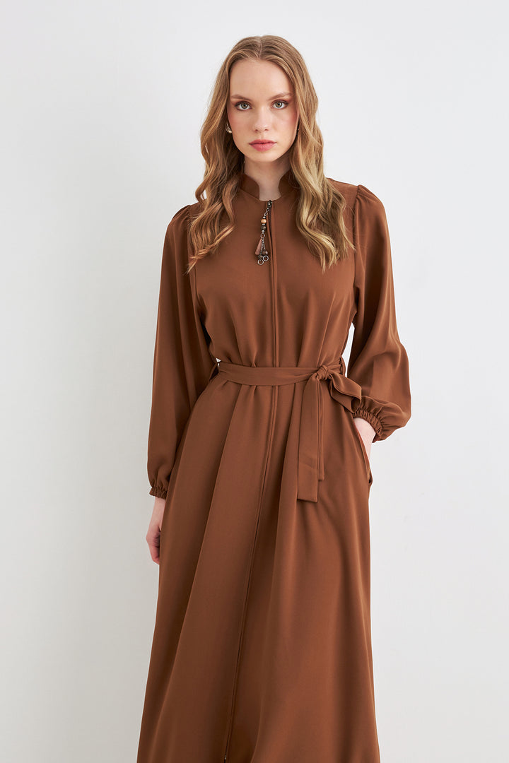 ZRF Women Belted Abaya - Camel - Sint-Niklaas