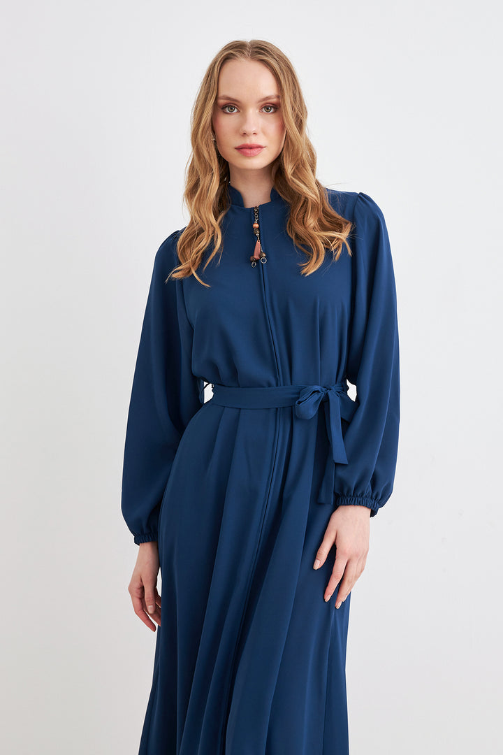 ZRF Women Belted Abaya - Indigo - Penfield