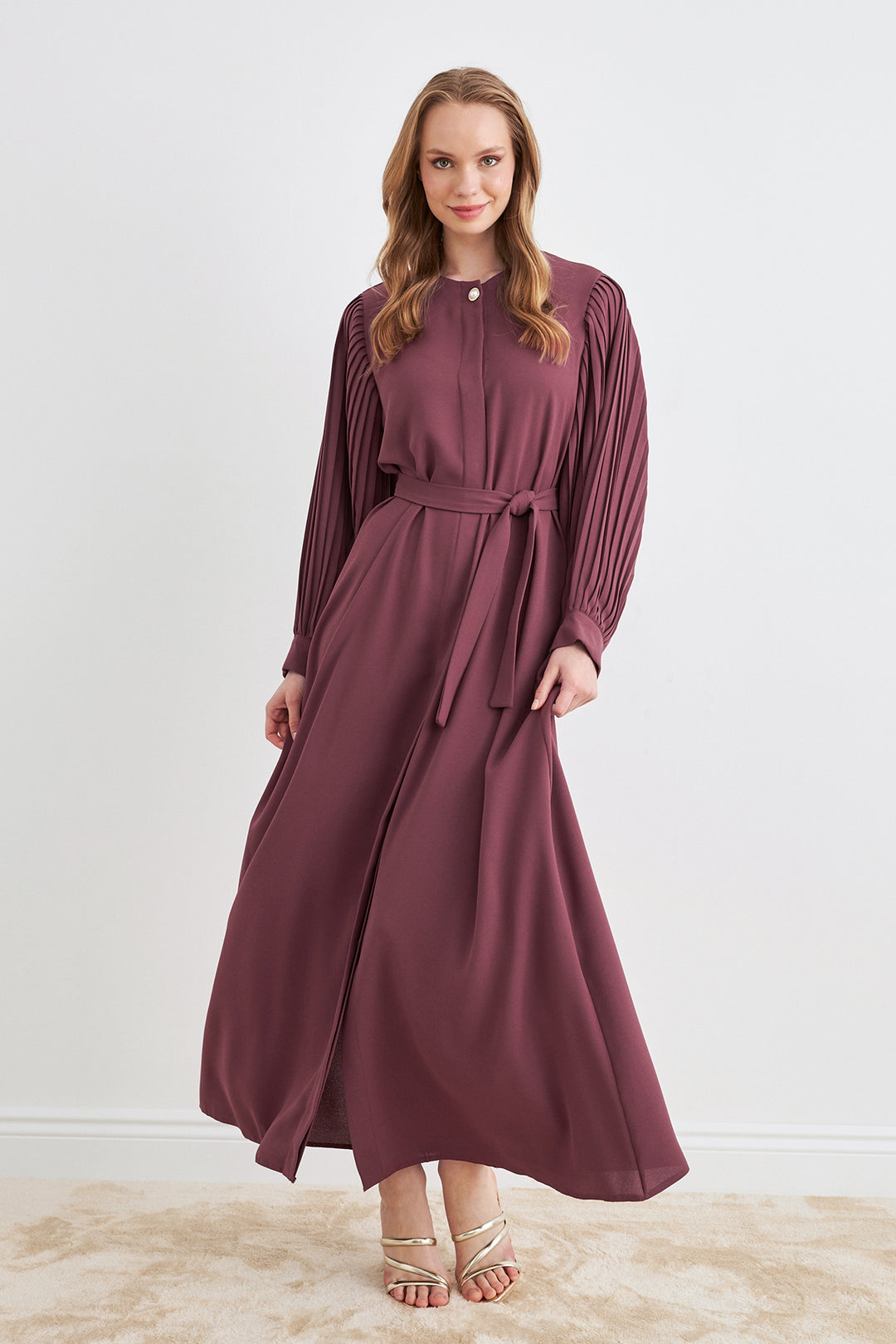 ZRF Women Sleeves Puffed Abaya - Rose Pink - Fayetteville