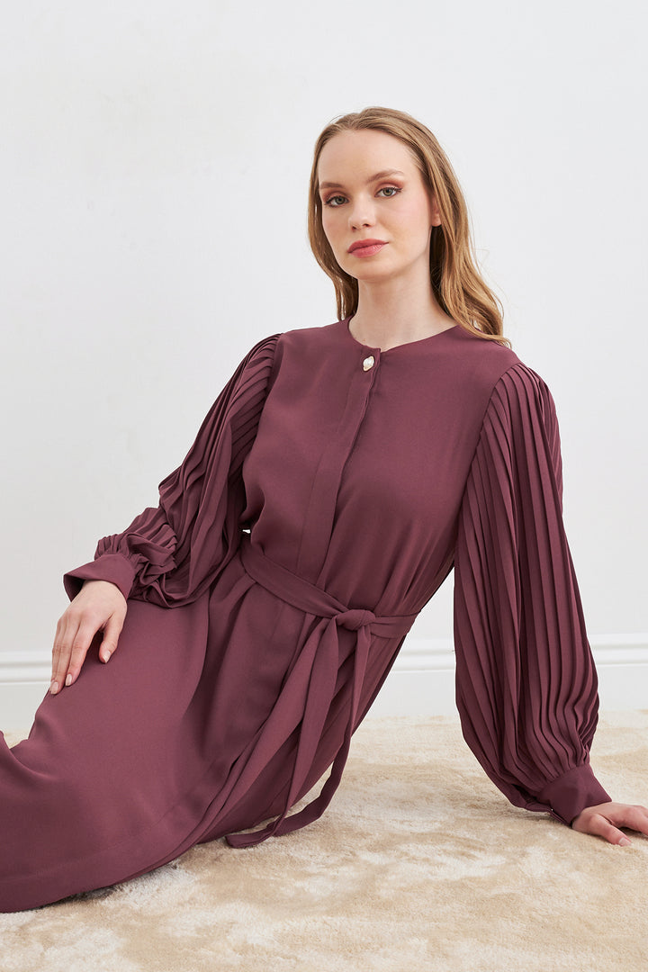 ZRF Women Sleeves Puffed Abaya - Rose Pink - Fayetteville