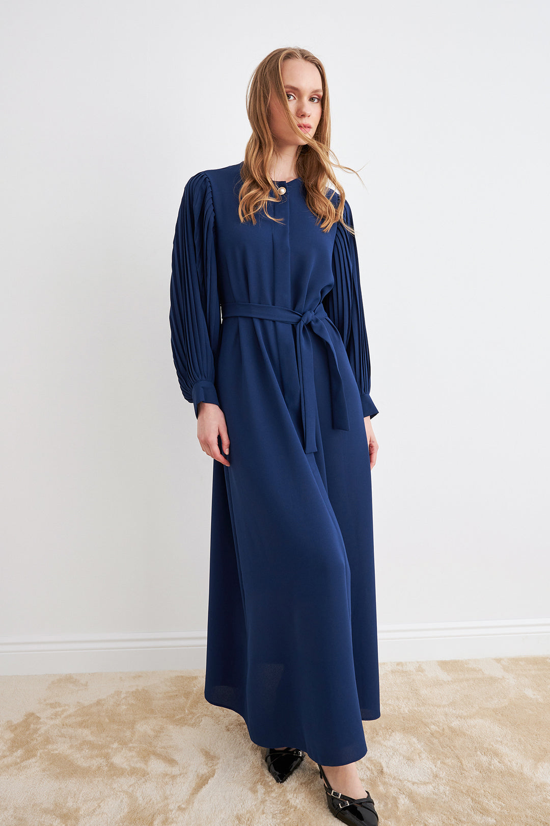 ZRF Women Sleeves Puffed Abaya - Indigo - Mol