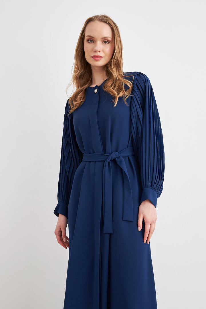 ZRF Women Sleeves Puffed Abaya - Indigo - Mol