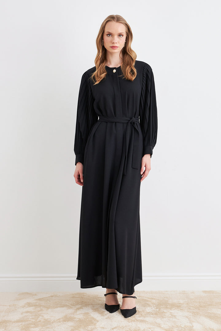 ZRF Women Sleeves Puffy Abaya - Black - Leesburg